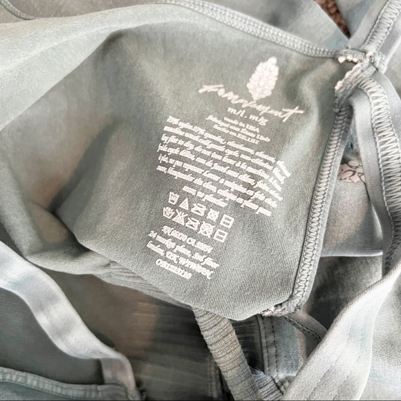 Free People Movement Good Karma Onesie Jumpsuit Shark Blue Green - Picture 6 of 9